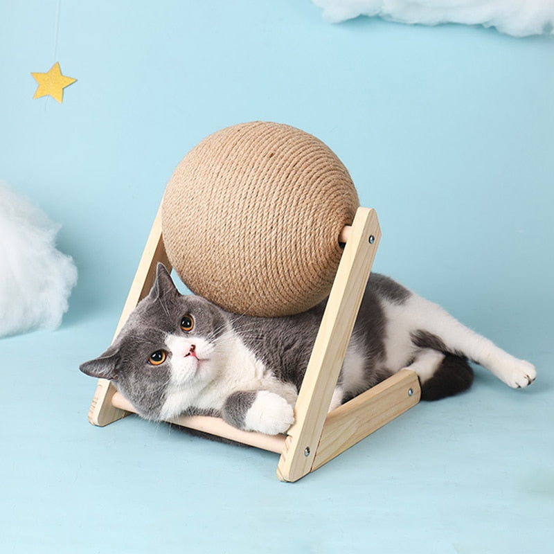 Cat Scratching Toy Sisal Rope Ball Board for Paw Scratcher Wear-resistant