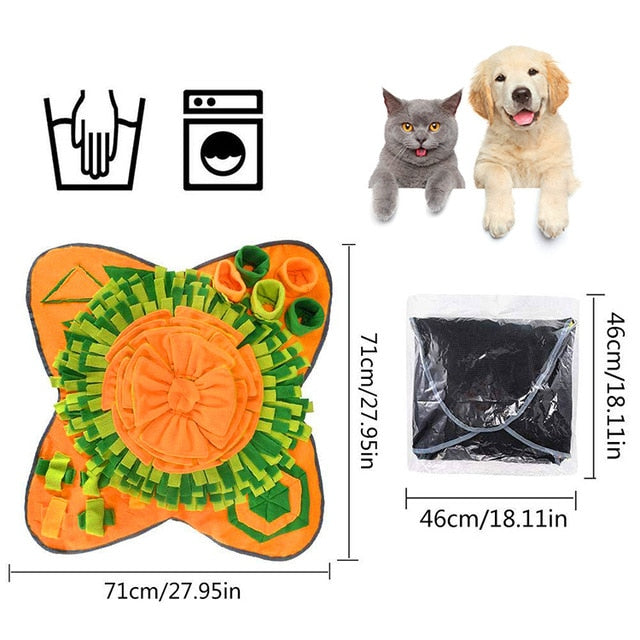 Dog Snuffle Mat & Puzzle Toy Increases IQ & Slow Dispensing Feeder