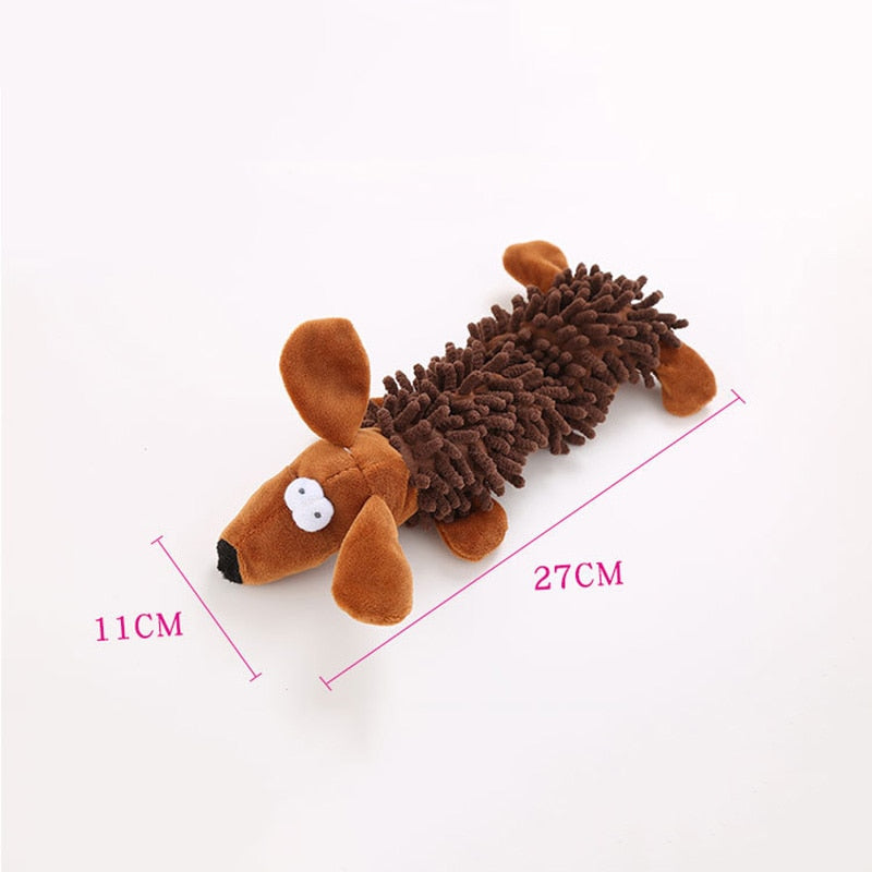 Durable Dog Plush Toy Animal Shape with Squeaky
