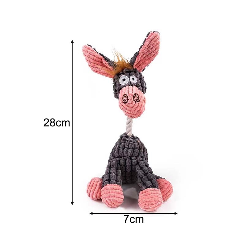 Teeth Cleaning Squeaky Interactive Cartoon Animal Flamingo Shaped Dog Chew