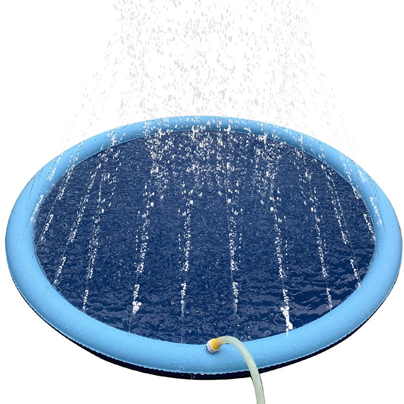 Inflatable Pet Sprinkler Pool(Great for hot days or bath time!)(S/100x100cm M/150x150cm L/170x170cm)