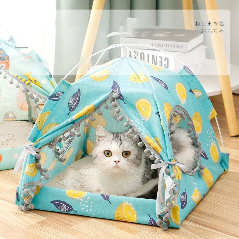Cat Tent Bed The General Teepee Closed Cozy Hammock With Floor