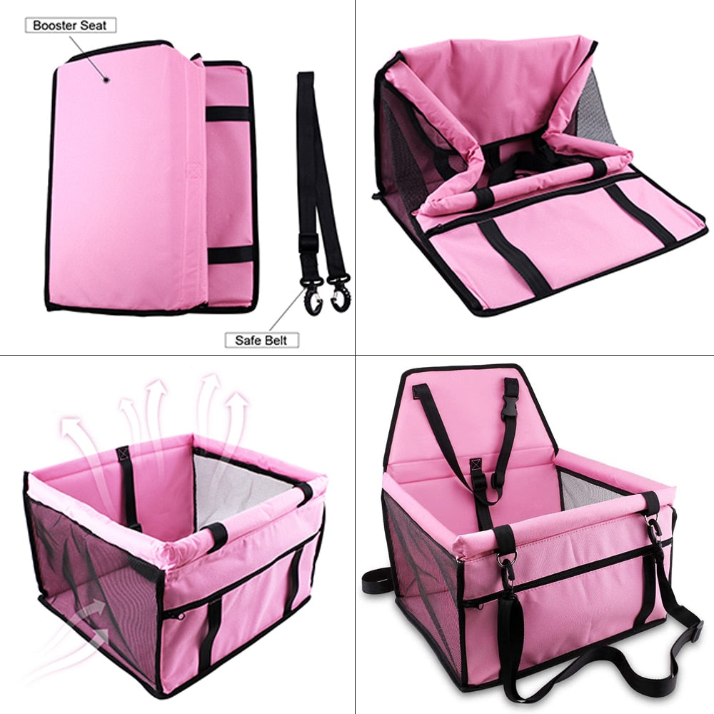 Dog Car Seat Waterproof Basket Folding Hammock Carriers Bag For Travel Safety