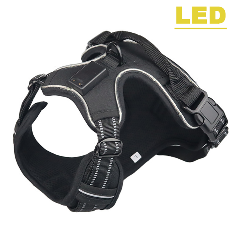 Dogs LED Harness with Flashing Light for Safety