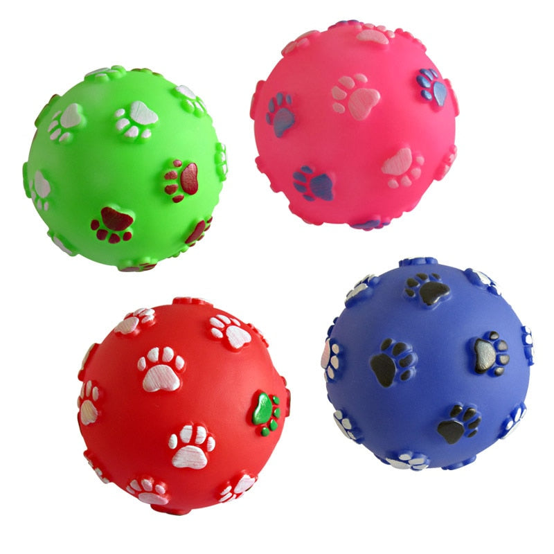 Squeaky Dog Ball made with Rubber a Fun Chew For Puppies too