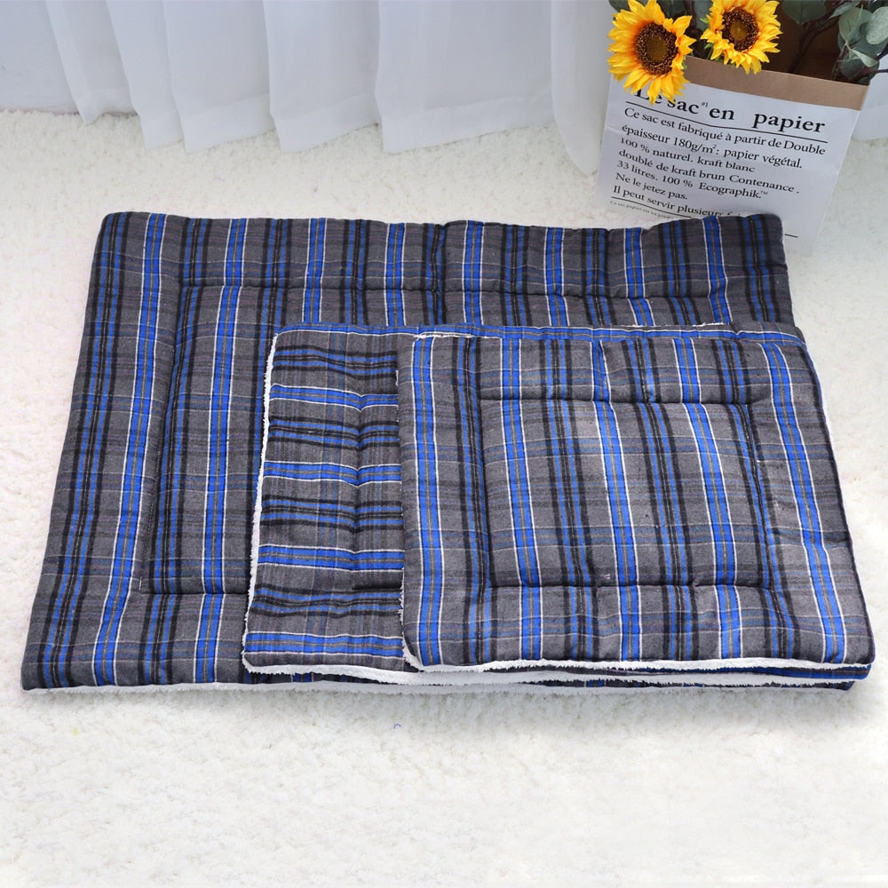 Cotton Cushion Soft Warm Fleece Lounger Bed For Small Medium Large Dogs & Puppies