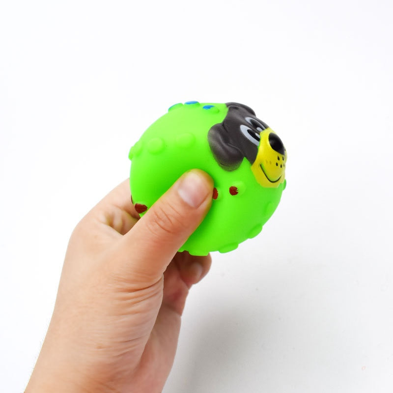 Squeaky Dog Ball made with Rubber a Fun Chew For Puppies too