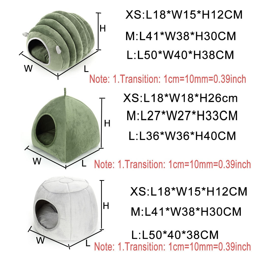 Collapsible Cat Den/Bed(Available in different styles and sizes)