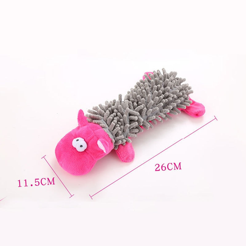 Durable Dog Plush Toy Animal Shape with Squeaky