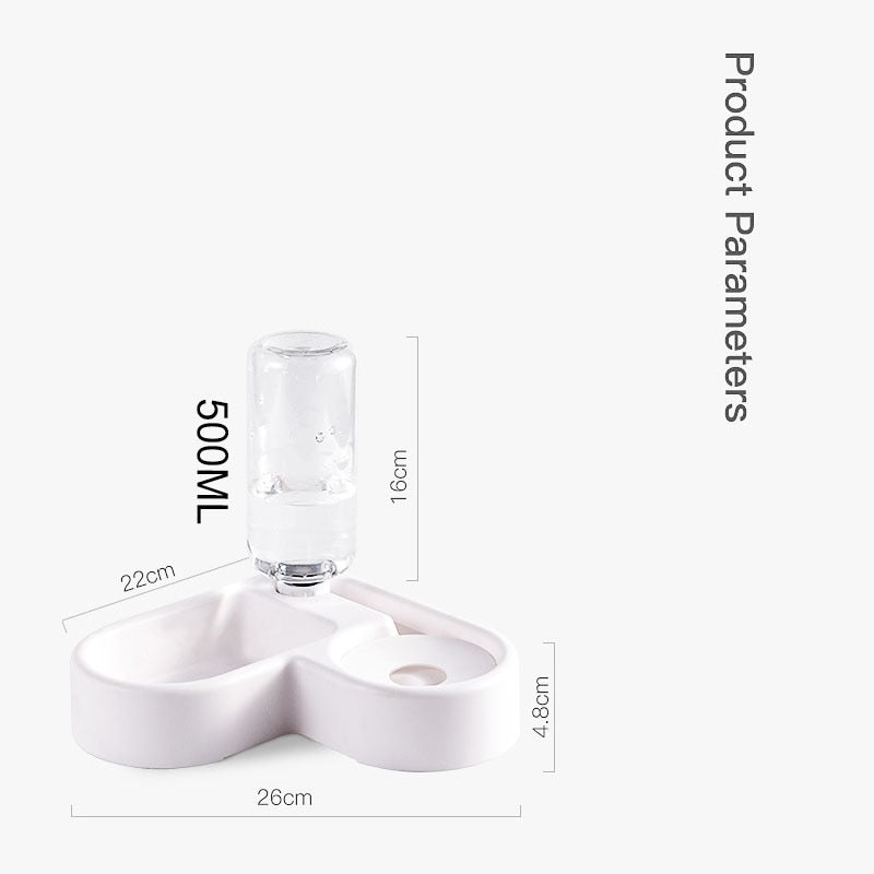 Automatic Water & Food Dispenser Bowls For Cats & Dogs(Space saving corner design)