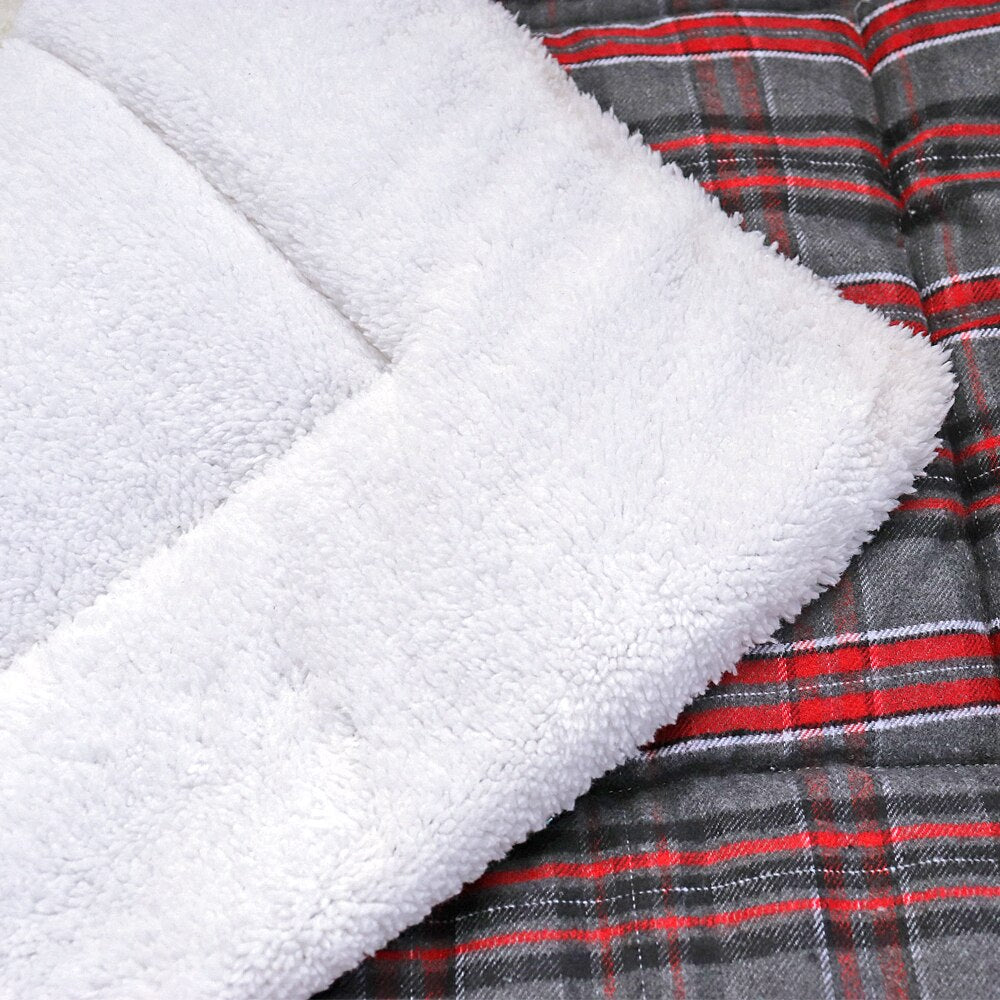 Cotton Cushion Soft Warm Fleece Lounger Bed For Small Medium Large Dogs & Puppies