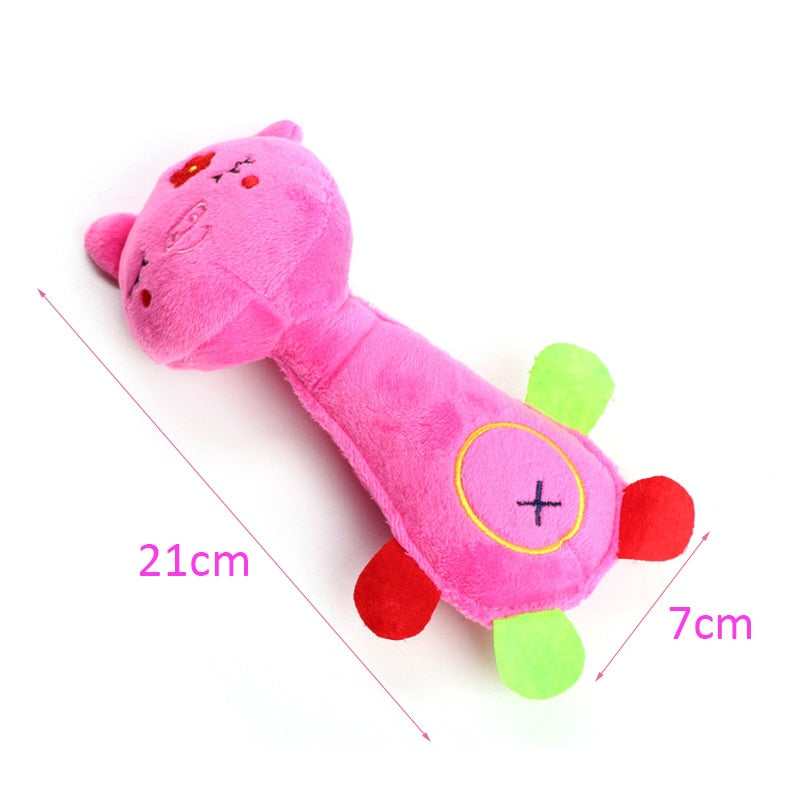 Durable Dog Plush Toy Animal Shape with Squeaky