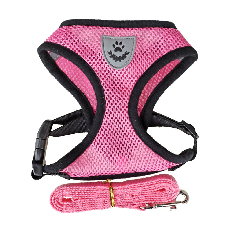 Nylon Mesh Harness And Lead Breathable for Small Dogs & Puppies