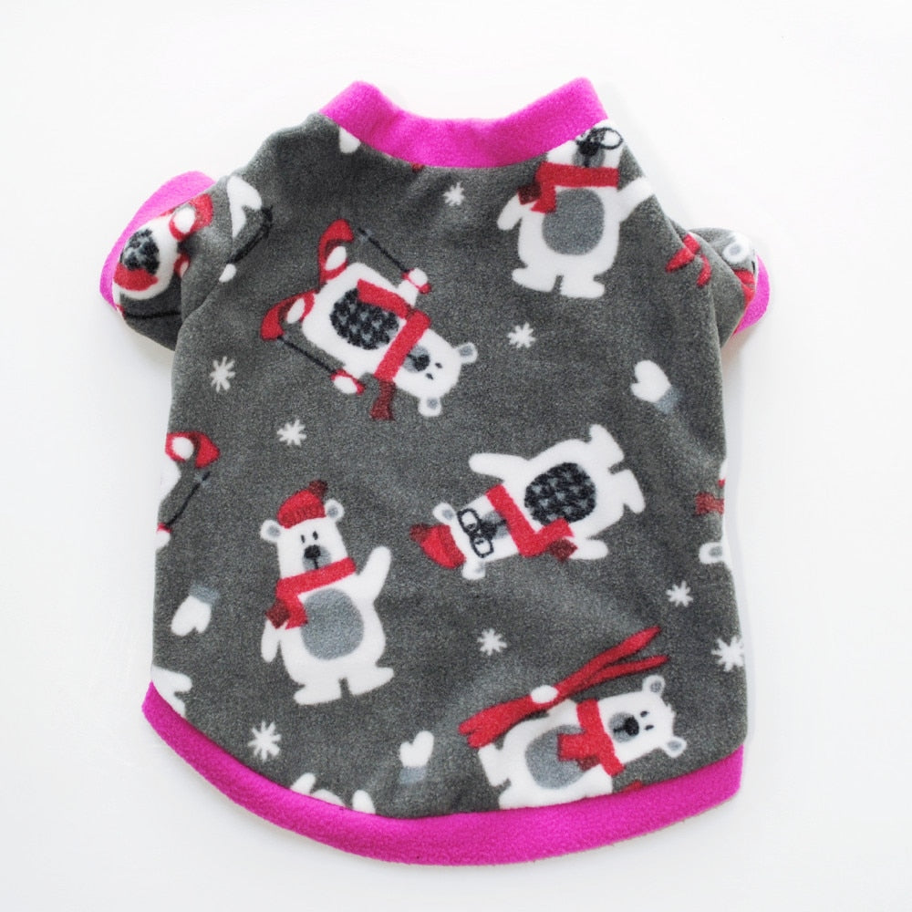 Warm Fleece Dog Pullover in a Range of Cute Designs