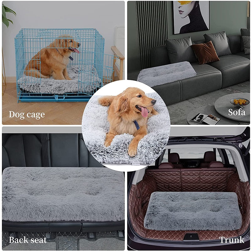 Plush Dog Bed with Removable Covers for Cleaning Super Soft Claming Beds