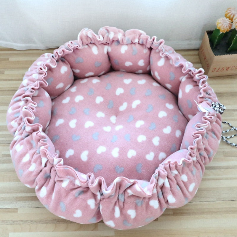 Round Cat Bed Cushion Warm Washable Sofa Soft for Sleeping