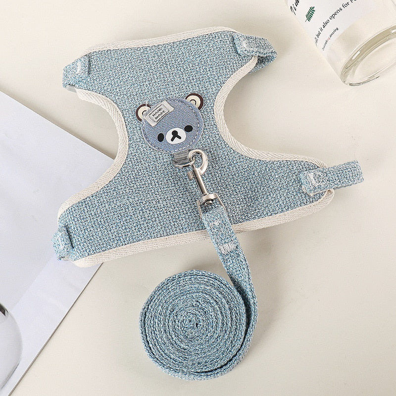 Adjustable Harness And Lead Set For Small Dogs and Puppies(Sizes: Small + medium)
