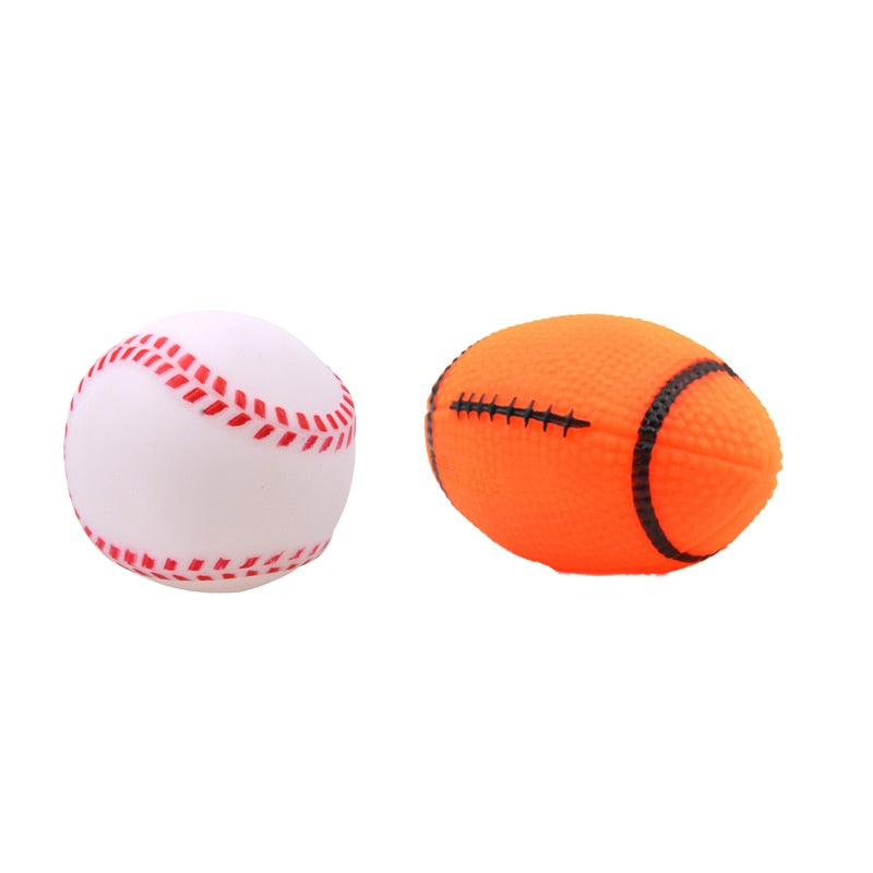 Squeaky Dog Ball made with Rubber a Fun Chew For Puppies too
