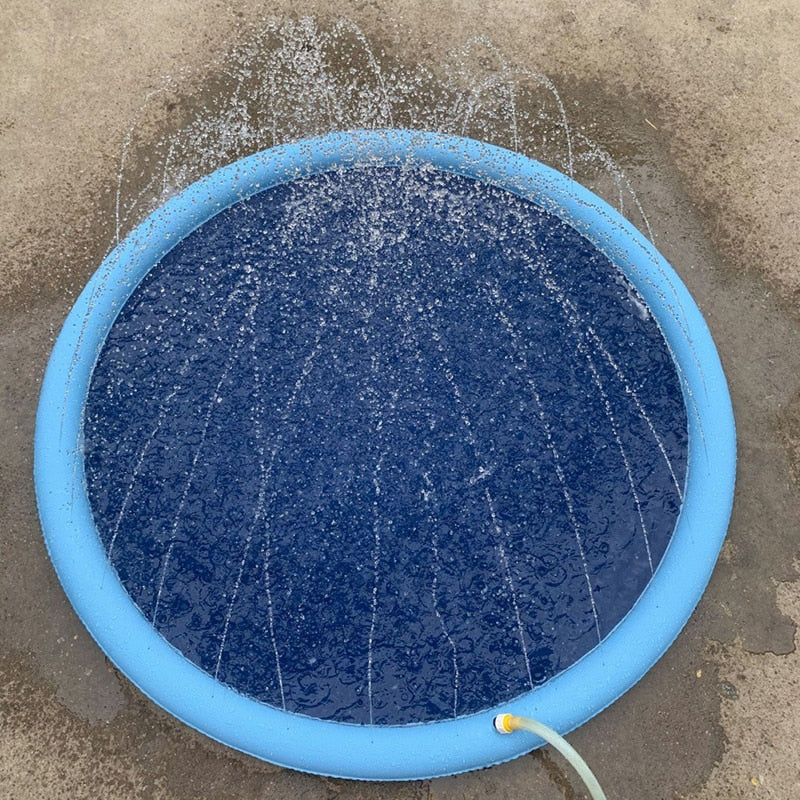 Inflatable Pet Sprinkler Pool(Great for hot days or bath time!)(S/100x100cm M/150x150cm L/170x170cm)