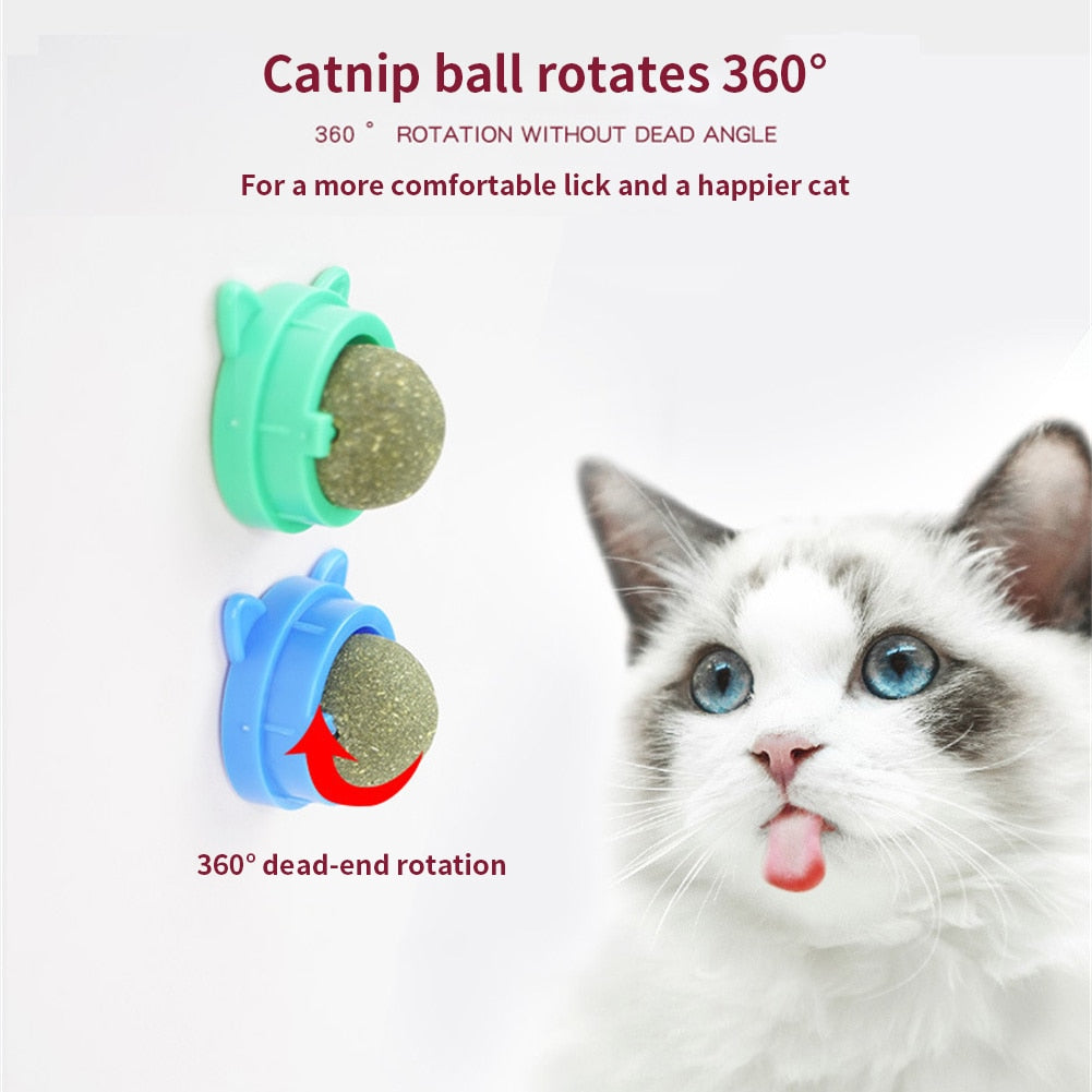 100% All Natural Catnip Wall Ball to Clean Mouths & Promote Digestion