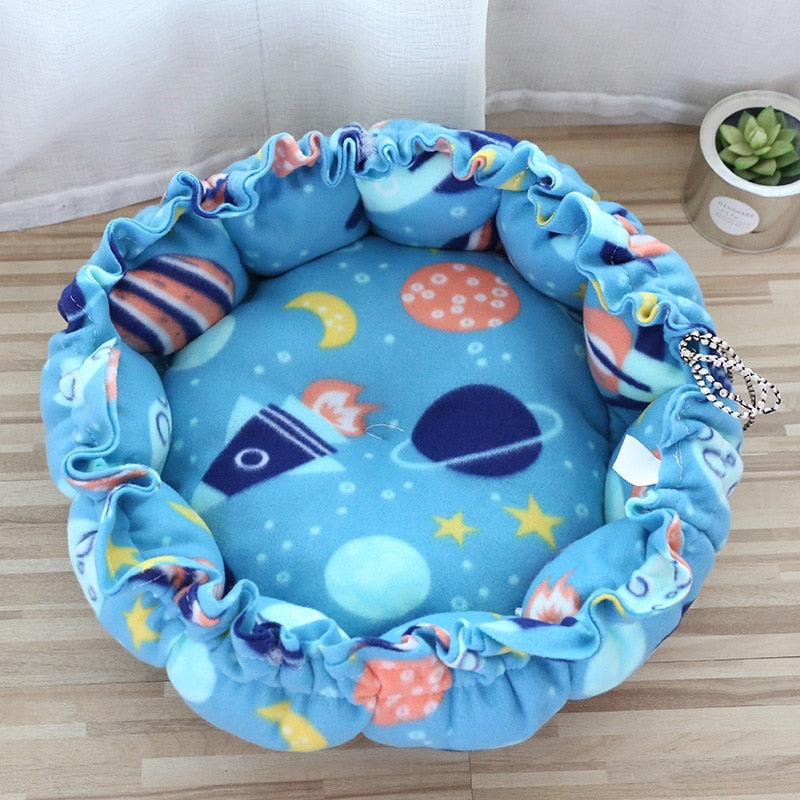 Round Cat Bed Cushion Warm Washable Sofa Soft for Sleeping