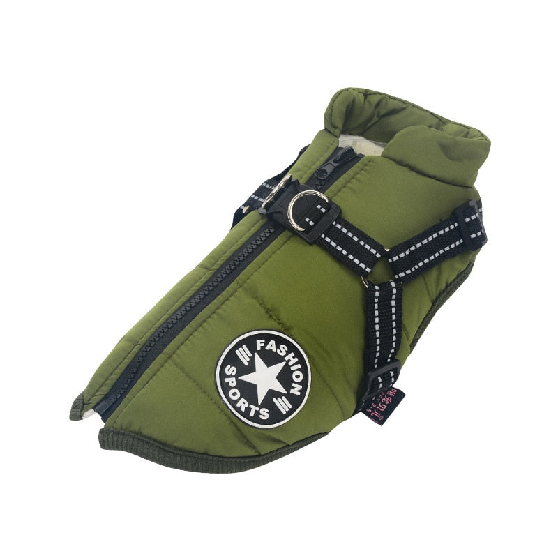 Dog Jacket With Harness Warm & Waterproof