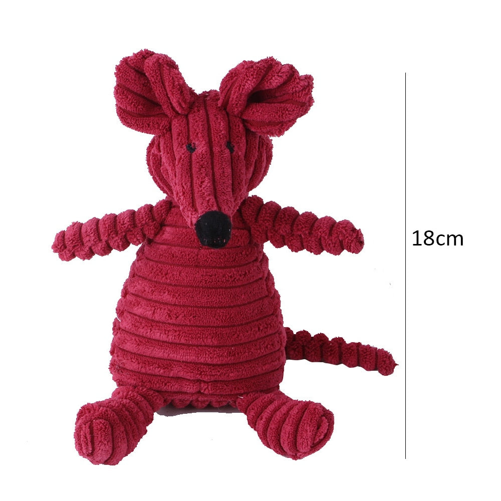 Corduroy Dog Toys Animal Design with Squeaky Bite Resistant