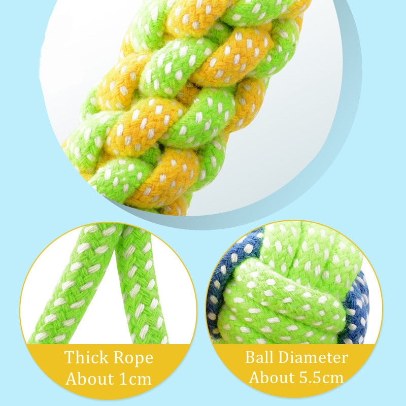 Dog Toys for Interactive Cotton Play with Rope & Ball