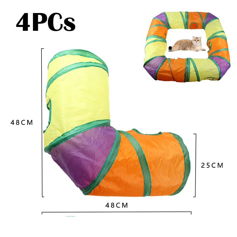 Cats Fold-able Tunnel Interactive Fun Toy