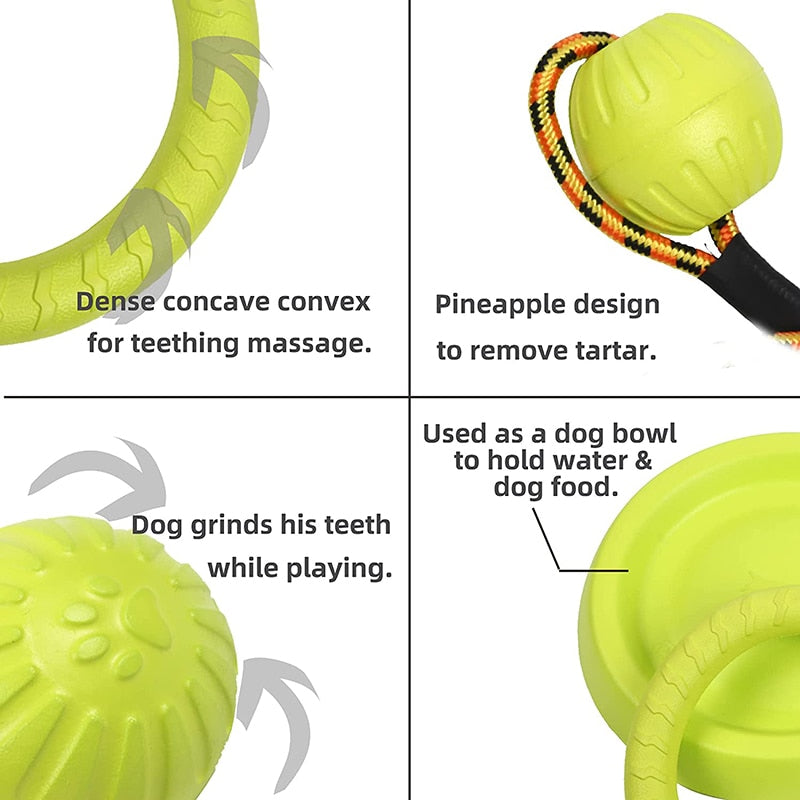 Flying Discs Ring Puller Toys Dogs Bite Resistant Chew Ball