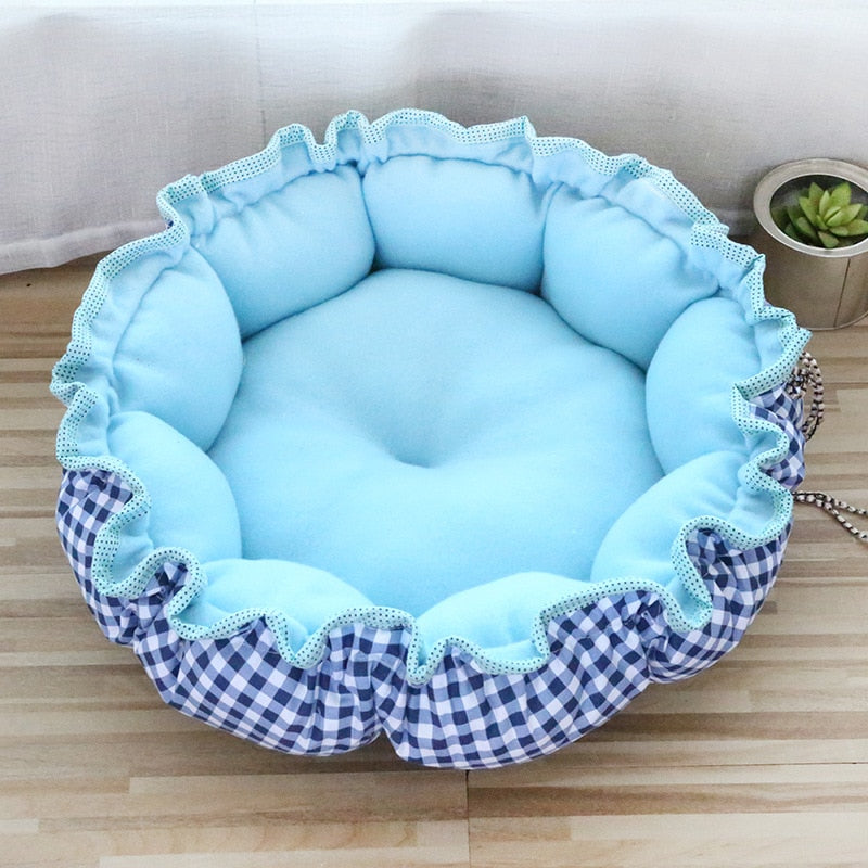 Round Cat Bed Cushion Warm Washable Sofa Soft for Sleeping
