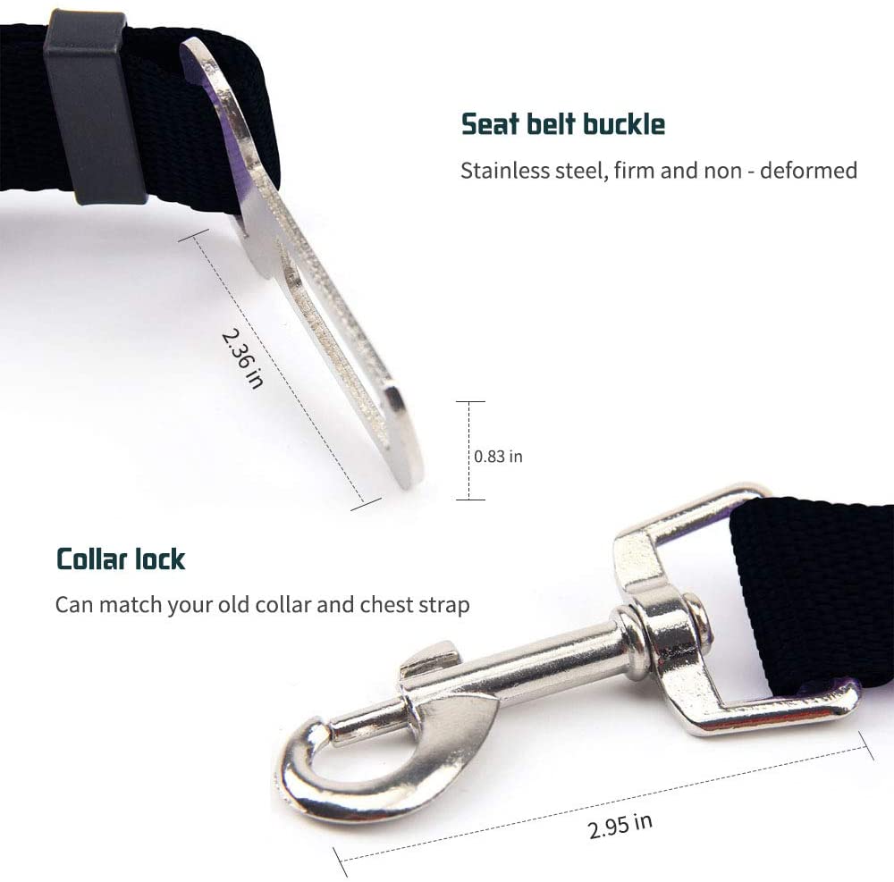 Adjustable Dog Seat/Safety Belt with Safety Clip Lever(Multiple colours available)