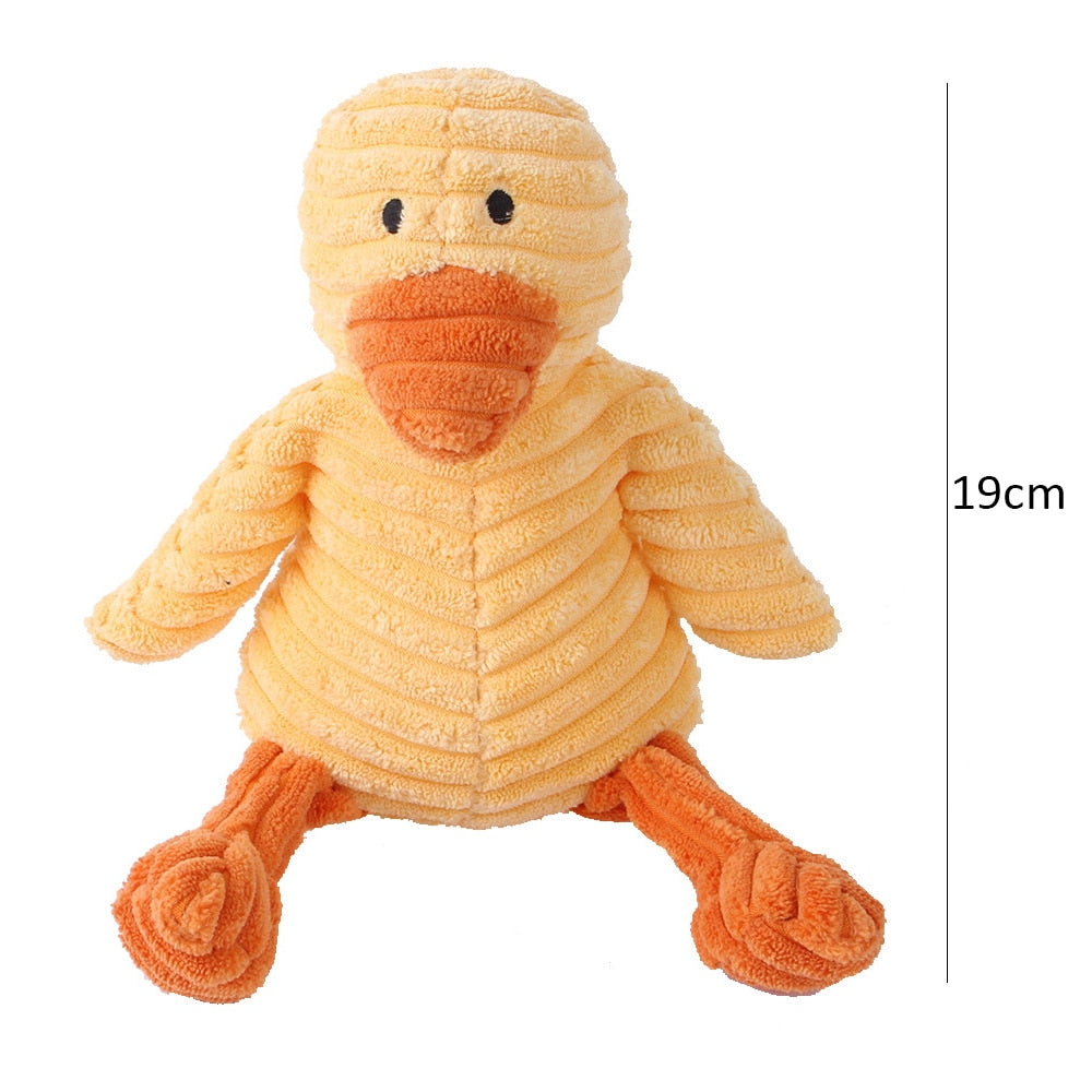 Corduroy Dog Toys Animal Design with Squeaky Bite Resistant