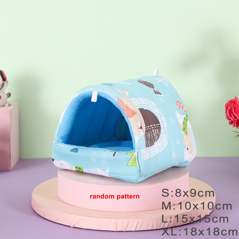Mini Soft Animal Hammock/Nest Cushion House/Cave For Hamsters And Other Small Rodents