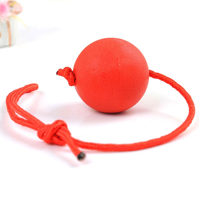Indestructible Dog Ball Chew Solid Rubber Balls with Rope