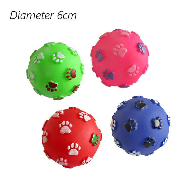 Squeaky Dog Ball made with Rubber a Fun Chew For Puppies too