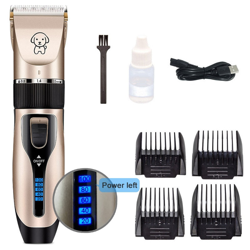 Dog Clipper Dog Hair Clippers Grooming (Pet/Cat/Dog/Rabbit) Haircut Trimmer Shaver Set Pets Cordless Rechargeable Professional