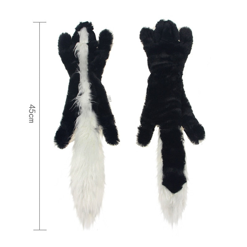 Cute Plush Toys with Squeak Wolf Rabbit Dog Chew