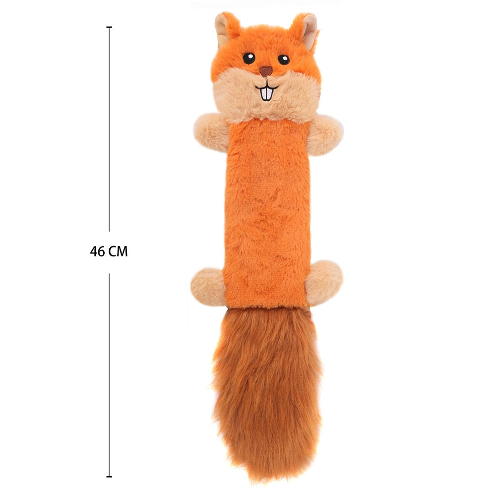 Cute Plush Toys with Squeak Wolf Rabbit Dog Chew