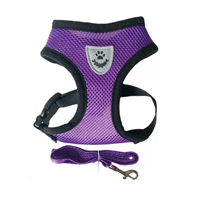 Nylon Mesh Harness And Lead Breathable for Small Dogs & Puppies