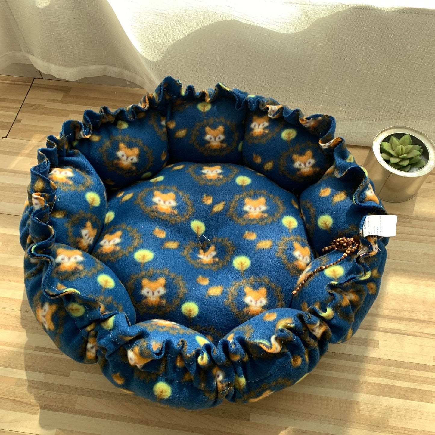 Round Cat Bed Cushion Warm Washable Sofa Soft for Sleeping