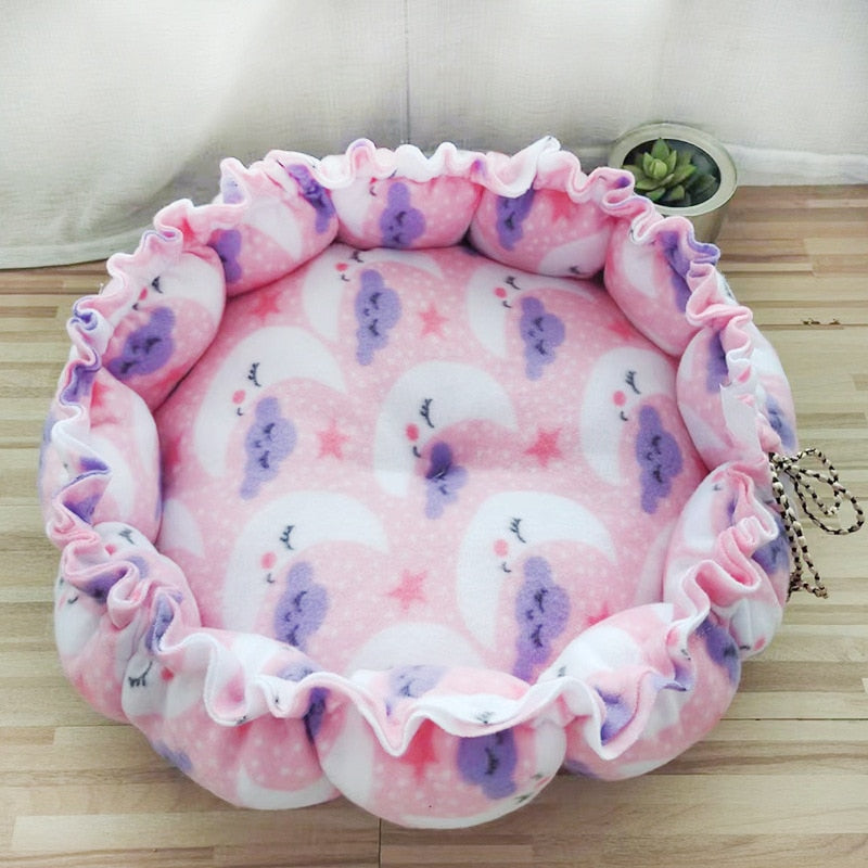 Round Cat Bed Cushion Warm Washable Sofa Soft for Sleeping