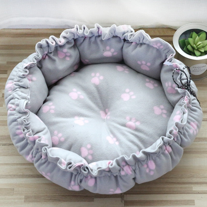 Round Cat Bed Cushion Warm Washable Sofa Soft for Sleeping