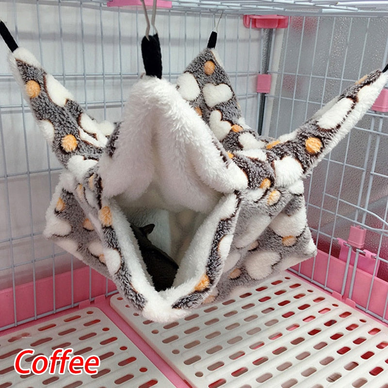 Double Layered Sleeping Hammock For Hamsters And Other Small Rodents
