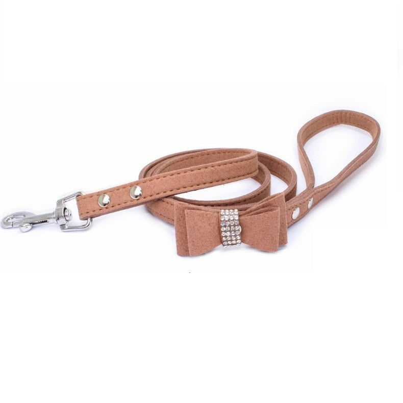 Rhinestone Bow Harness & Leads for Small Dogs & Cats