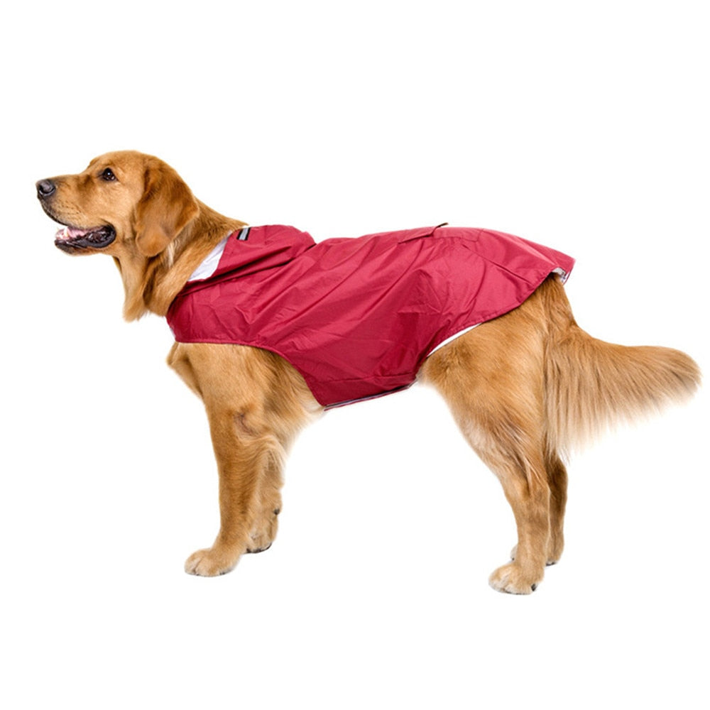 Dogs Waterproof Jacket with with Reflective Stripe