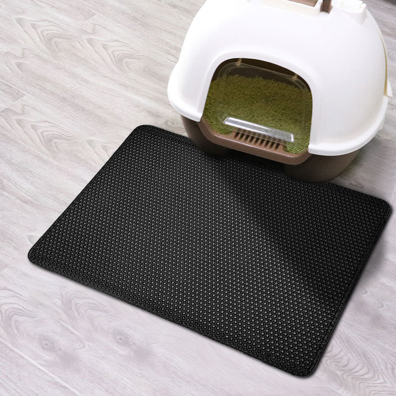 Cat Litter Mat With Double Layer Waterproof Non-slip Pad Washable