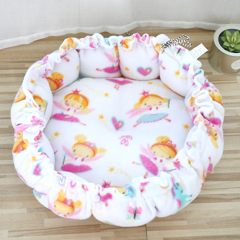 Round Cat Bed Cushion Warm Washable Sofa Soft for Sleeping