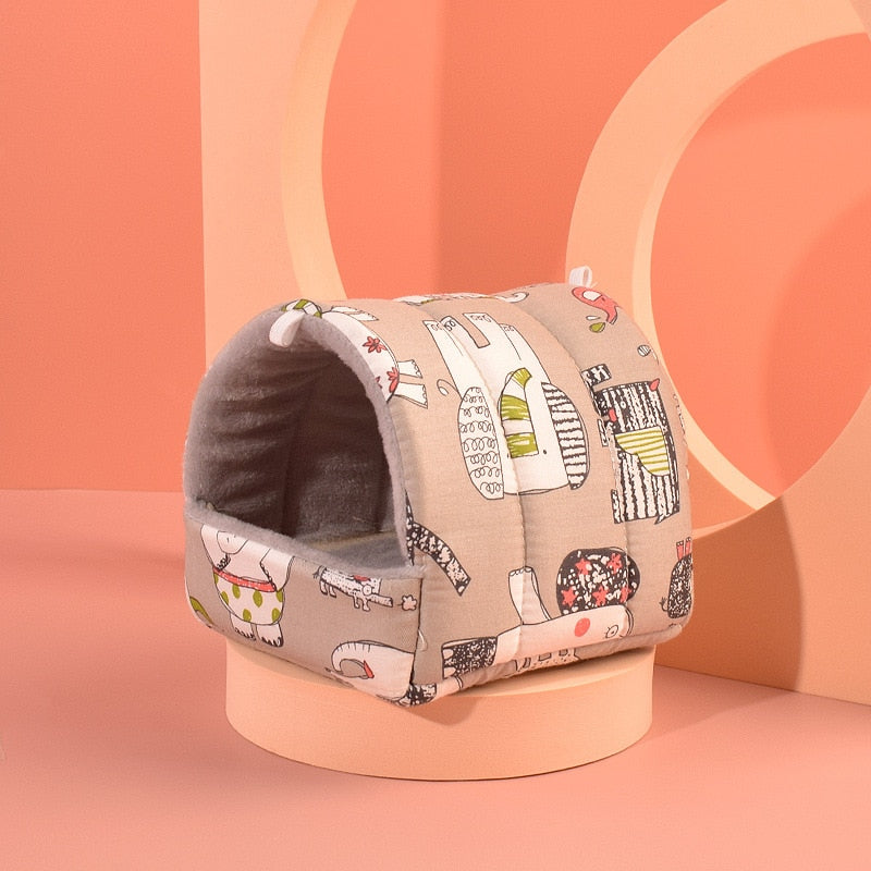 Mini Soft Animal Hammock/Nest Cushion House/Cave For Hamsters And Other Small Rodents