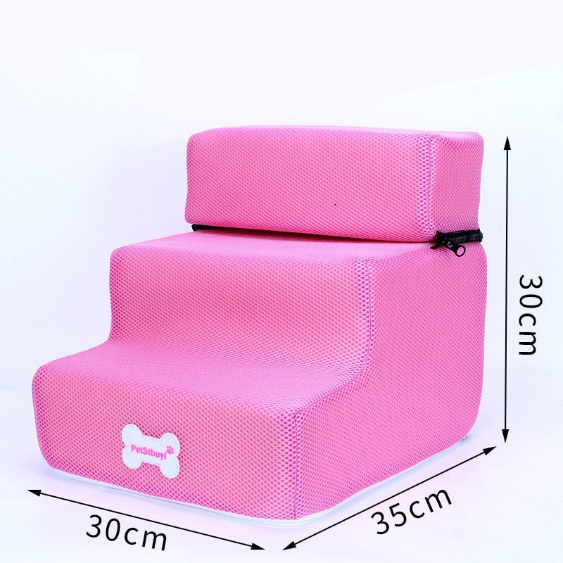 Dog Stairs 3 Steps Stairs for Small Dog or Cat Anti-slip Removable